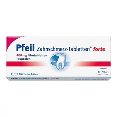Abbildung von Pfeil Zahnschmerz Filmtabletten forte 10 St