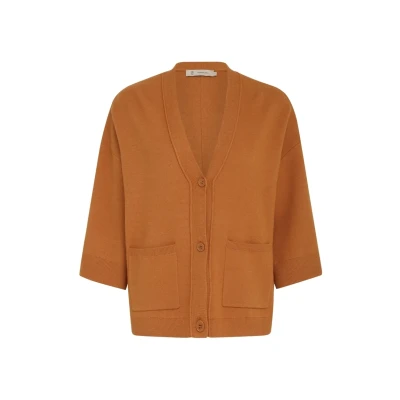 Abbildung von Peppercorn Pcrosalia Strickjacke, Damen, Größe: XS, Peach caramel melange