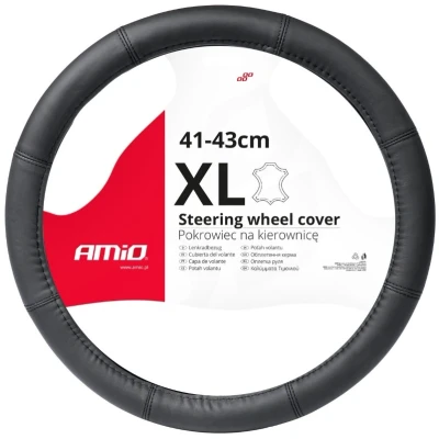 Abbildung von AMiO SWC 48 03548 Lenkradbezug schwarz 41 43 Leder