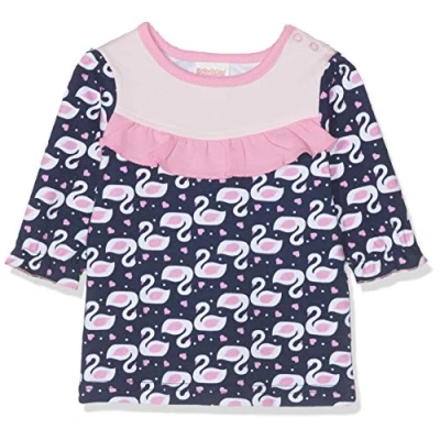 Abbildung von Schnizler Baby Mädchen Sweat Shirt Interlock Schwäne 813196, 11 Marine, 80
