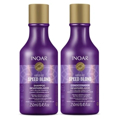 Abbildung von Inoar Absolut Speed Blonde Haarpflege Set, 2 x 250 ml