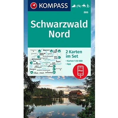 Abbildung von KOMPASS Wanderkarten Set 886 Schwarzwald Nord (2 Karten) 1:50.000: inklusive Karte zur offline Verwendung in der App. Fahrradfahren.