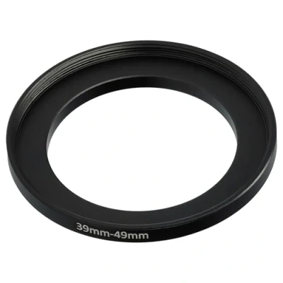 Abbildung von vhbw Step Up Ring Adapter von 39 mm auf 49 für Kamera Objektiv Filteradapter, Metall, Schwarz