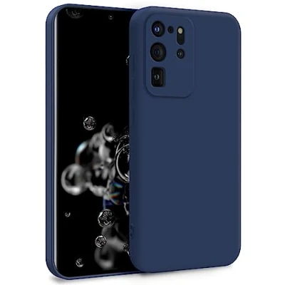 Abbildung von MyGadget Hülle für Samsung Galaxy S20 Ultra Zweilagige Handyhülle mit Kameraschutz Cover Innenfutter &amp; Silikon außen Dunkelblau