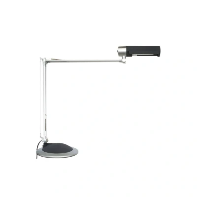 Abbildung von MAUL LED Schreibtischlampe MAULoffice Leuchte mit warmweißem Licht für Büro, Arbeitszimmer und Schreibtisch Elegante Bürolampe aus Metall Klemmfuß Standfuß möglich Silber
