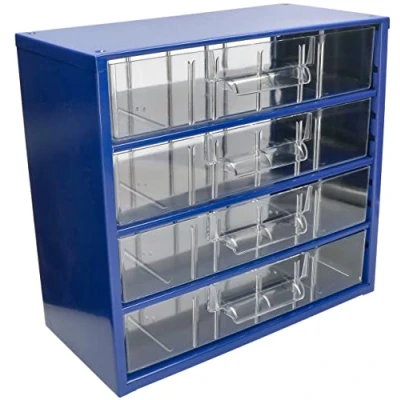 Abbildung von KOTARBAU® Werkstatt Aufbewahrungsbox mit Schubfächern 306x282x155 Sortierkasten 4G Metall Kleinteilemagazin