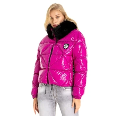 Abbildung von Cipo &amp; Baxx Winterjacke, Damen, Größe: Large, Purple