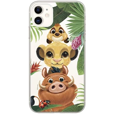 Abbildung von ERT GROUP Handyhülle für Apple iPhone 11 Original und offiziell Lizenziertes Disney Muster Simba &amp; Friends 003 optimal an die Form des Handy angepasst, teilweise transparent