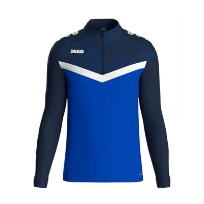 Abbildung von JAKO Ziptop Herren und Damen Iconic Gr. XXL Royal/Marine Atmungsaktives Unisex Sport Sweatshirt mit Keep Dry Funktion wärmender, weicher Fleece Innenseite