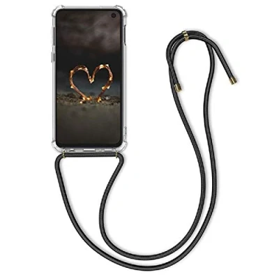 Abbildung von CoverKingz Handyhülle zum Umhängen für Samsung Galaxy M31s Silikon Handy Hülle mit Band Handykette Cover Case Umhängehülle Transparent
