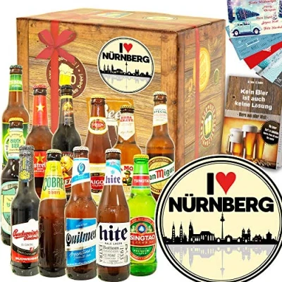 Abbildung von I love Nürnberg Bier Geschenk Welt Geburtstag