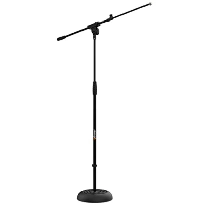 Abbildung von Audibax Base 10 Soporte Micrófono Suelo Jirafa Ajustable Con Redonda