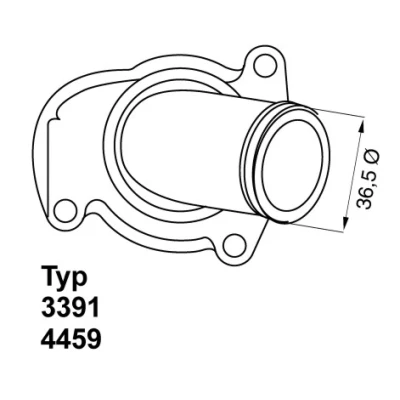 Abbildung von WAHLER 4459.92D Kühlwasserthermostat 92 mit Dichtung OPEL: Astra H Caravan, Corsa D Schrägheck, Meriva A
