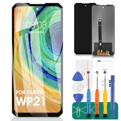 Abbildung von Oukitel WP21 Ultra Bildschirm Ersatz für LCD Display, Touch Digitalisierer, Montage Reparatur Sets (Schwarz, ohne Rahmen)