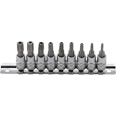 Abbildung von BGS 2165 Bit Einsatz Satz 6,3 mm (1/4&quot;) T Profil (für Torx) mit Bohrung T10 T50 9 tlg.