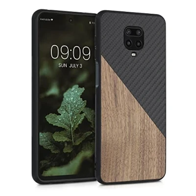 Abbildung von kwmobile Hülle kompatibel mit Xiaomi Redmi Note 9S / 9 Pro Max Handyhülle Handy Schutzhülle Smartphone Cover Dunkelbraun