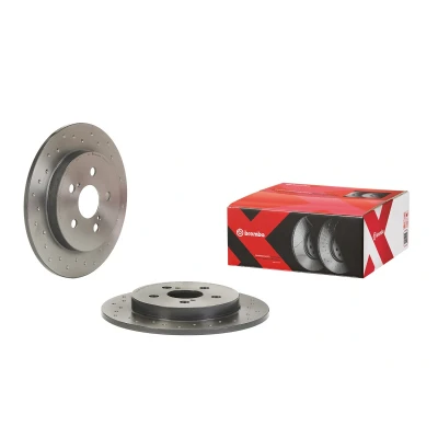Abbildung von BREMBO 08.A534.3X Bremsscheibe 259 9 5 gelocht, voll beschichtet TOYOTA: Prius III Schrägheck, Corolla XI Limousine, Verso S, LEXUS: CT