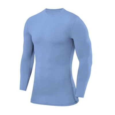 Abbildung von PowerLayer Herren Kompressions Shirt mit Rundhalsausschnitt Hellblau, XL