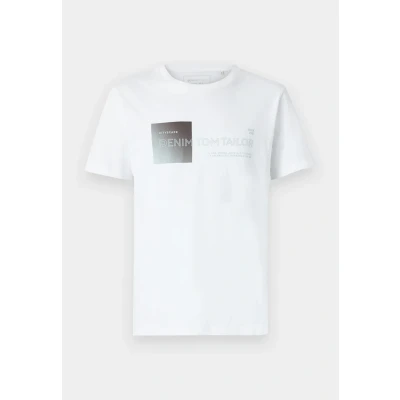 Abbildung von TOM Tailor Denim Printed Tshirt print, Herren, Größe: Small, White
