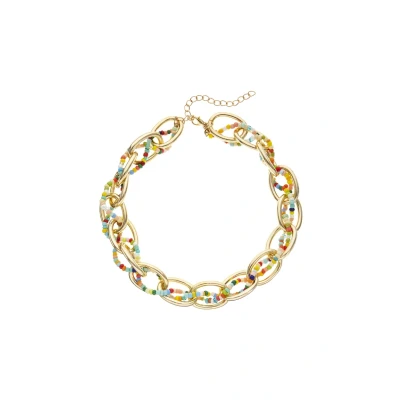 Abbildung von LASCANA Gliederkette, mit farbenfrohen Acrylperlen, Halsschmuck, Collier, Halskette