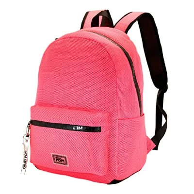 Abbildung von Oh My Pop! Fucsia Neon Mesh Rucksack, Rosa