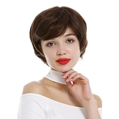 Abbildung von WIG ME UP YZF 4015 4/30 Perücke Damen kurz Kurzhaarfrisur Pixie Cut fransig voluminös Kastanie Braun Mix