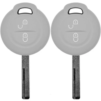 Abbildung von 2X Soft Case Schutz Hülle Auto Schlüssel Grau für Mitsubishi Colt VI Smart Forfour 454