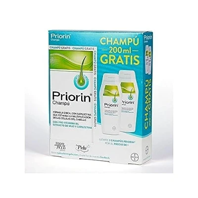 Abbildung von Pack: 2x Priorin Shampoo (200ml+200ml) for Hair Loss (Bayer) by Bayer