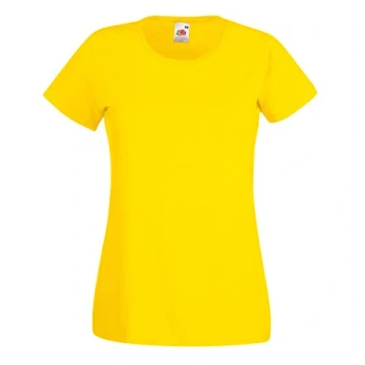 Abbildung von Fruit of the Loom Damen Poloshirt gelb Medium