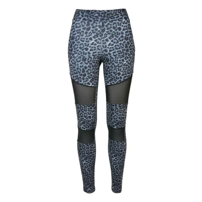 Abbildung von Urban Classics TECH MESH AOP Leggings Hosen, Damen, Größe: 3XL, Snowleo