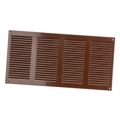 Abbildung von 400x200mm Lüftungsgitter Braun Abluftgitter mit Insektenschutz Abluft Zuluft Metall Gitter