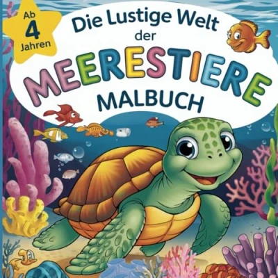 Abbildung von Die lustige Welt der Meerestiere Malbuch für Kinder ab 4 Jahre