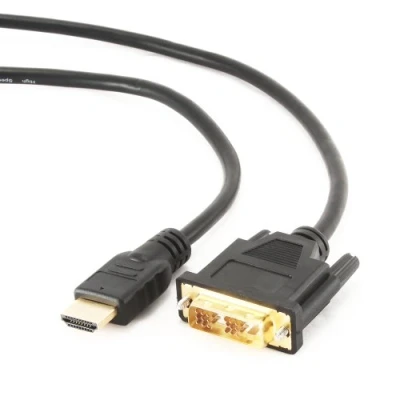 Abbildung von Gembird 1.8m, HDMI/DVI, M/M, 1,8 m, HDMI, DVI D, Gold, Schwarz, Männlich/Männlich