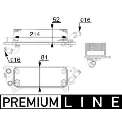 Abbildung von MAHLE ORIGINAL CLC 77 000P Ölkühler, Automatikgetriebe AUDI: A7 Sportback, A6 C7 Avant kfzteile, kfzteile24, bandel online, bandel, atp autoteile,