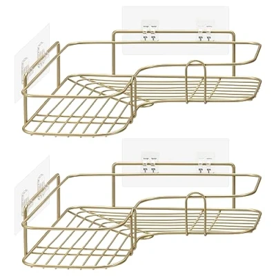 Abbildung von Navaris Regal 2x Duschablage ohne Bohren Bad Duschregal Eckregal 2er Set