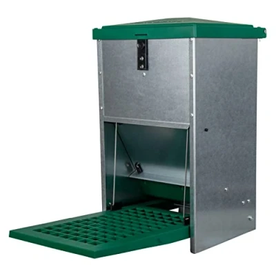 Abbildung von horizont Futterautomat Hühner Feedomatic mit Trittplatte, 8kg, verzinkt, Geflügelfutterautomat, für Hühner, Futterspender Hühnerfutter, ideales Zubehör