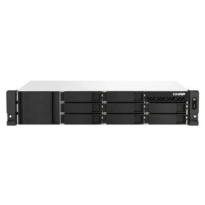Abbildung von Qnap TS 864eU RP 8G 8 Bay, Intel Celeron Quad Core, 1x PCIe Gen3, Redundant Power, 2.5 Gigabit, 2U Short Depth Rackmount NAS