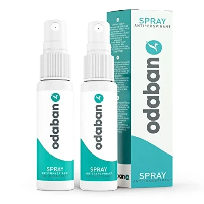 Abbildung von ODABAN Antitranspirant Deo Spray I gegen starkes Schwitzen mit Aluminium Anti Schweiß bei Hyperhidrose, Hände, Achsel und Kopf Geeignet für sensible Haut 2x30ml