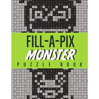 Abbildung von Fill A Pix Monster Puzzle Book: 45 Mosaic Logic Grid Puzzles For Adults and Kids