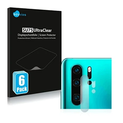 Abbildung von Savvies 6 Stück Schutzfolie für Huawei P30 Pro New Edition (NUR Kameraschutz) Displayschutz Folie Ultra Transparent