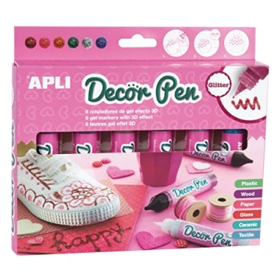 Abbildung von Apli Paper Ref. 14968 Decorpen Glitter 6 Farben