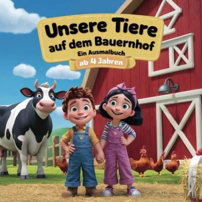 Abbildung von Unsere Tiere auf dem Bauernhof Ein Ausmalbuch für Kinder ab 4 Jahren mit 50 Tierausmalbildern