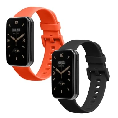Abbildung von kwmobile 2X Sportarmband kompatibel mit Xiaomi Mi Band 7 Pro Armband Fitnesstracker Set aus TPU Silikon