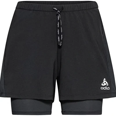 Abbildung von ODLO 2IN1 Essential 3 INCH kurze Sporthose, Damen, Größe: XS, Black