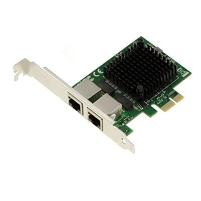 Abbildung von KALEA INFORMATIQUE PCIe 2 Port RJ45 Dual LAN GIGABIT Ethernet 10 100 1000 1G Netzwerk Controller Karte mit Intel Chipsatz 82571.