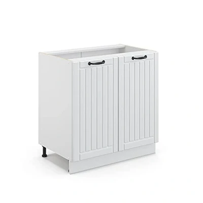 Abbildung von Vicco Midischrank Fame Line, Weiß Landhaus/Weiß, 80 x 81.6 cm mit Regal, ohne Arbeitsplatte