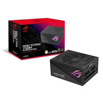 Abbildung von ASUS ROG Strix 750W Gold Aura Edition RGB Netzteil (750 Watt, Sync Belechtung, 80+ Zertifizierung, Axial Tech Lüfter, ATX 3.0 Kompatibel, PCIe 5.0 Ready)