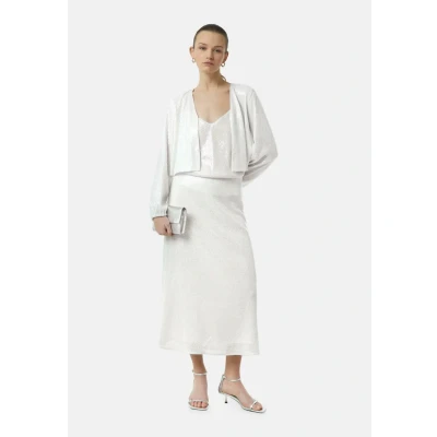 Abbildung von comma Pailletten Alinienrock, Damen, Größe: 36, Creme