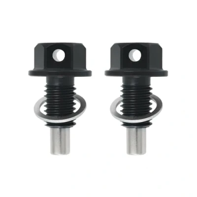 Abbildung von LT Easiyl 2 teilige Ölablassschraube M10x1,5 Ölwannenschraube aus Aluminiumlegierung Magnetische Kompatibel mit VW Seat Audi