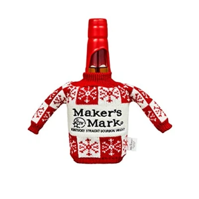 Abbildung von Maker&#039;s Mark Bourbon Whisky mit weihnachtlicher Geschenkverpackung 45% Vol 700ml Einzelflasche
